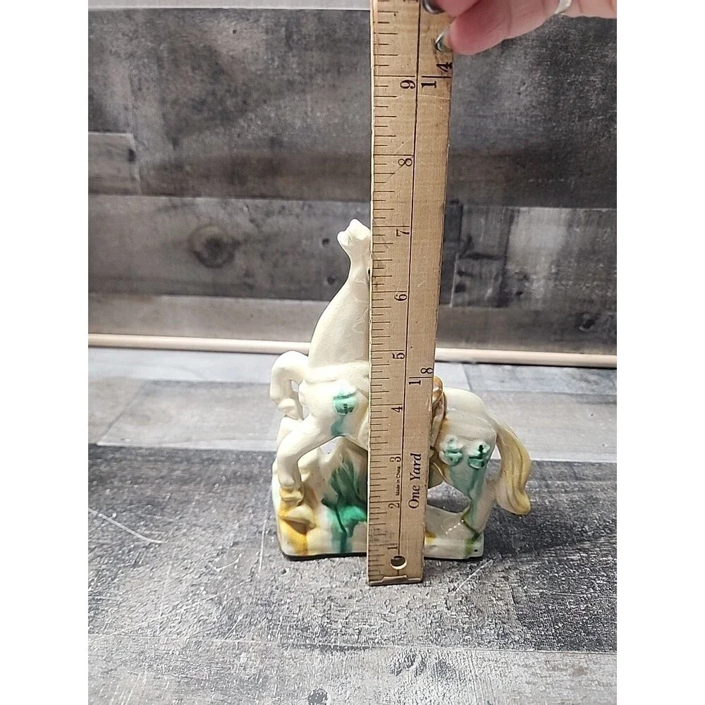 Vintage Chinese Tang STYLE Sancai Tri Glaze Ceramic Horse Statue